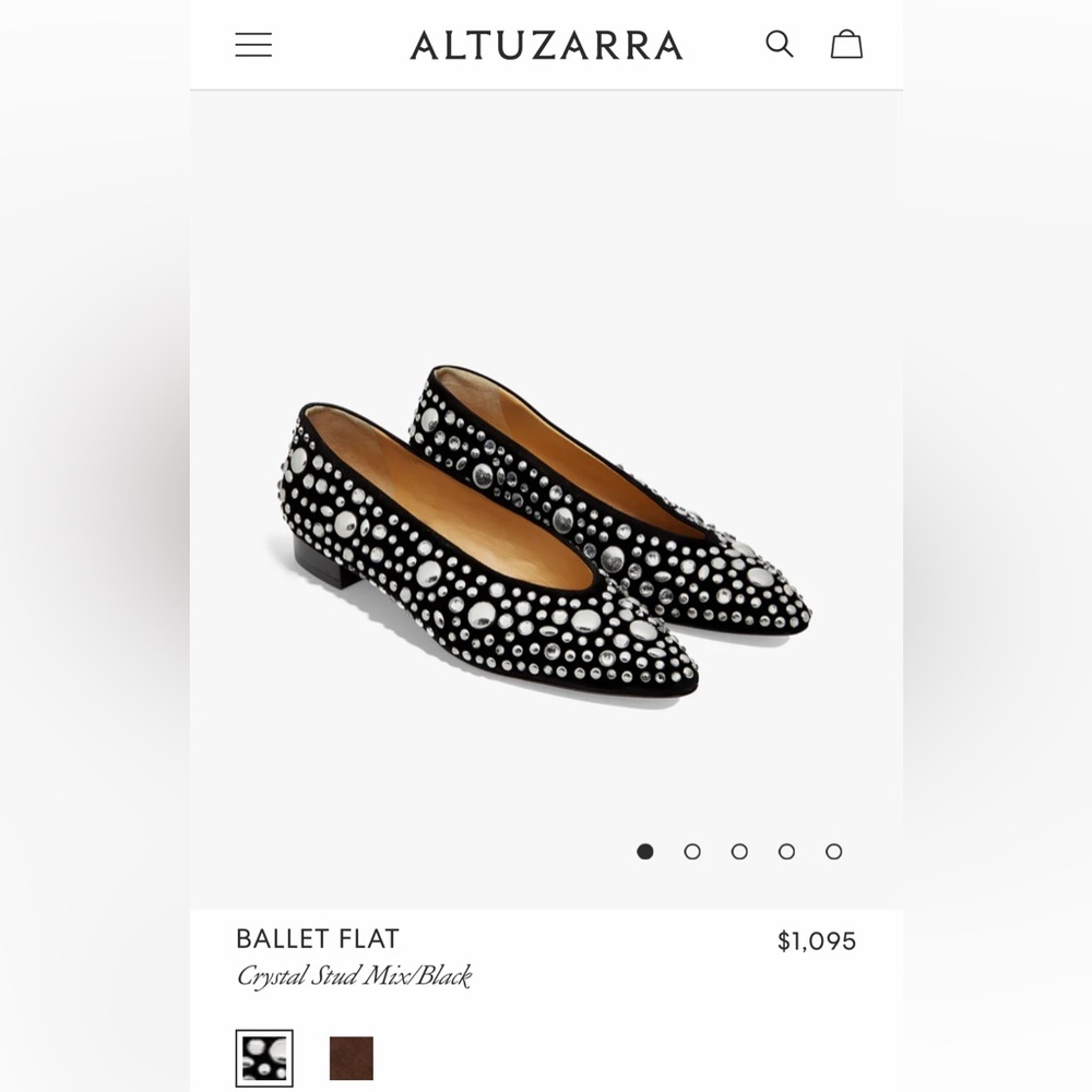 Altuzarra Crystal Studded Flats